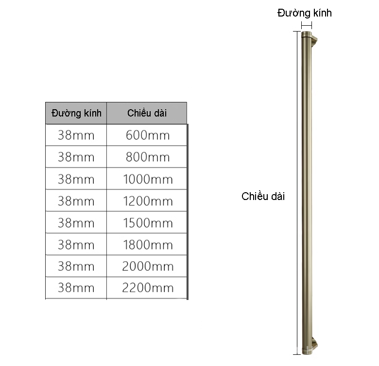Tay nắm cửa kính cửa gỗ inox 304 lệch tâm S662A 6