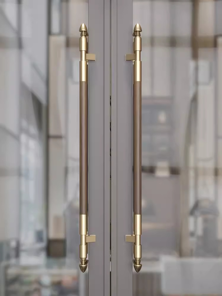 Tay nắm cửa sang trọng bằng gỗ và inox GY2001A 5