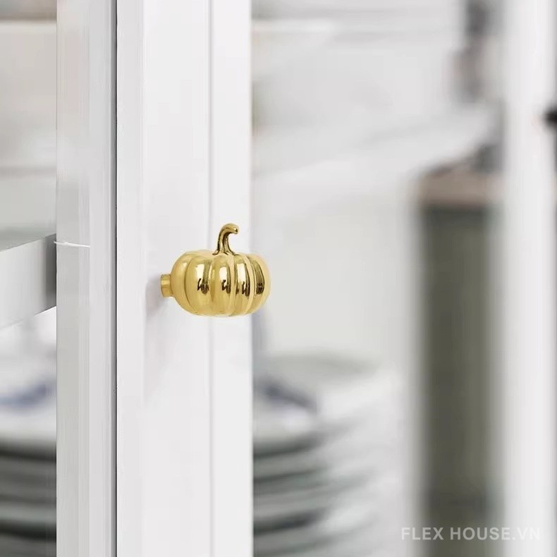 Tay nắm tủ bằng đồng hình quả bí ngô AJ3005 9