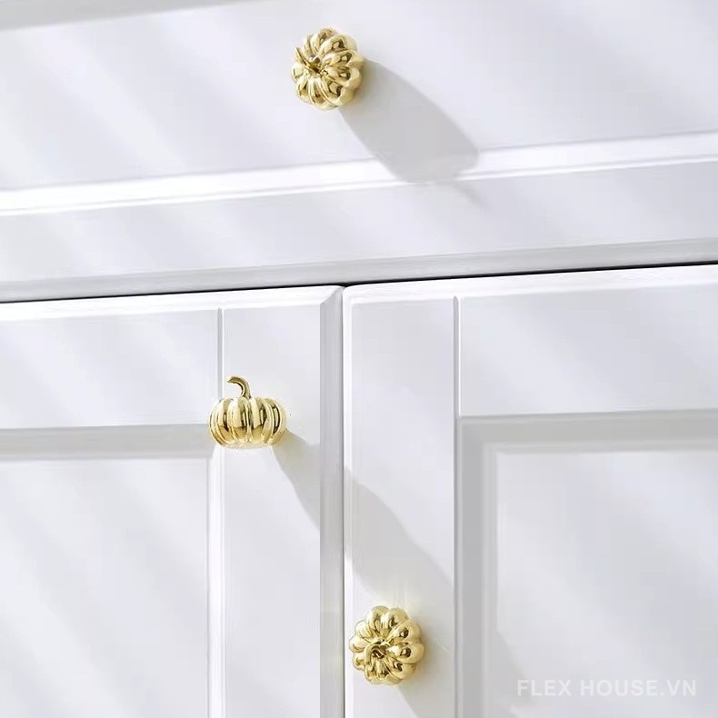 Tay nắm tủ bằng đồng hình quả bí ngô AJ3005 12
