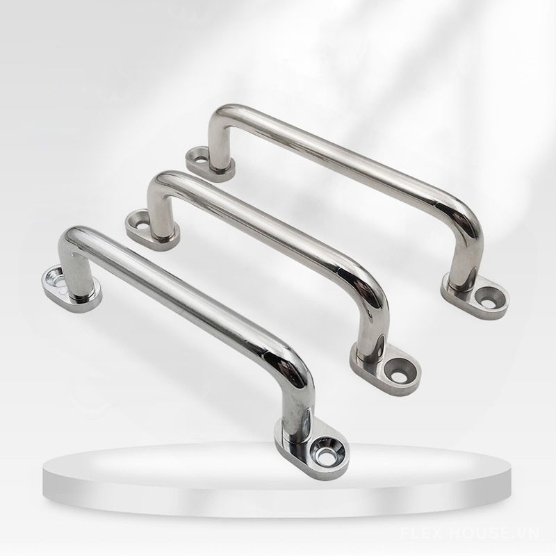 Tay nắm tủ inox chữ U màu bạc cao cấp XYAE39 4