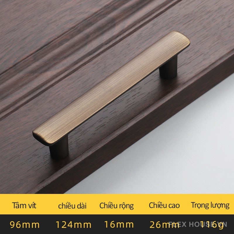 Tay nắm tủ quần áo cổ điển bằng đồng AM5110 7