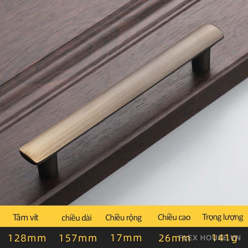 Tay nắm tủ quần áo cổ điển bằng đồng AM5110 8