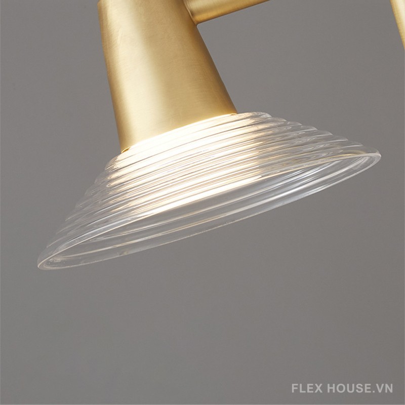 Đèn cây đứng bằng đồng 2 bóng kiểu Pháp FLM127 13