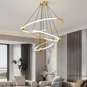 Đèn chùm vòng kiểu Ý tối giản bằng đồng FLM498 - bìa