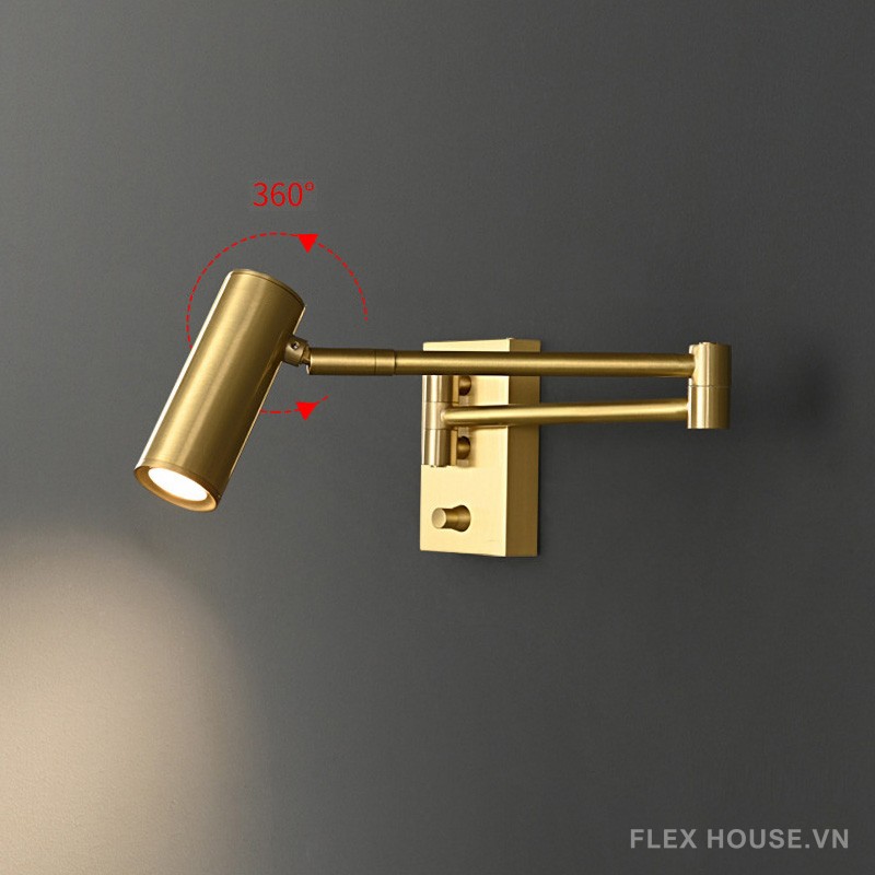 Đèn gắn tường đồng thau điều chỉnh tiện lợi FLM031 7