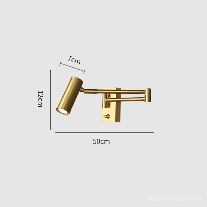 Đèn gắn tường đồng thau điều chỉnh tiện lợi FLM031 11