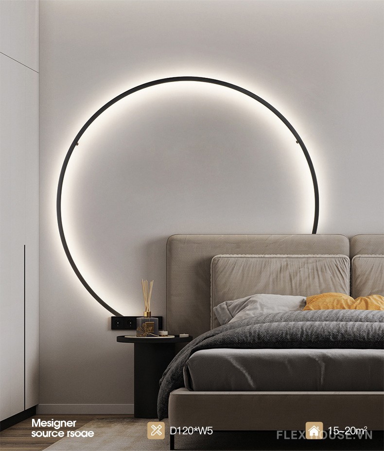Đèn gắn tường hình tròn hiện đại bằng đồng FLM851 7
