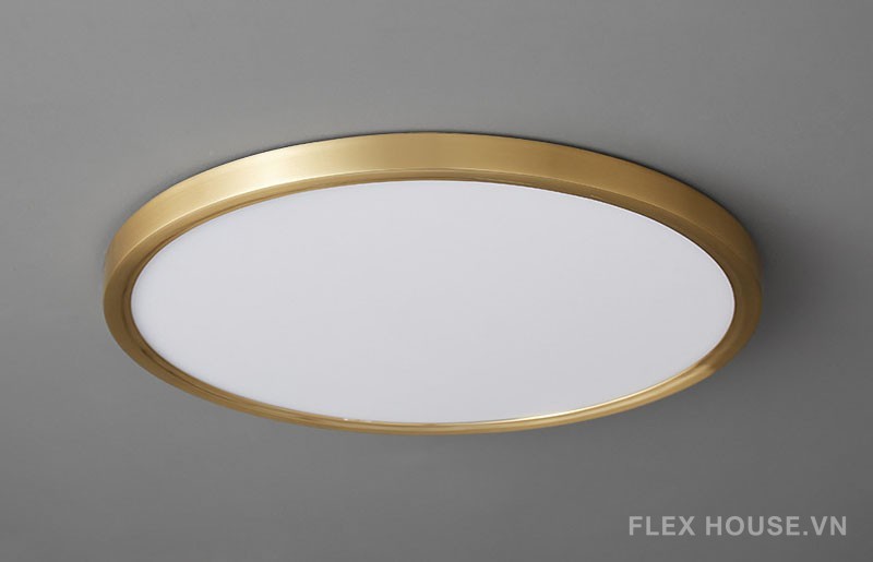 Đèn ốp trần bằng đồng dạng tròn decor phòng FLM018 7