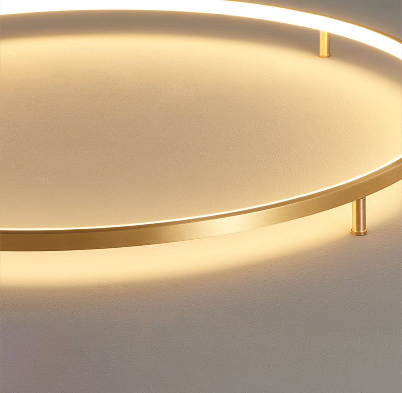 Đèn ốp trần tròn bằng đồng decor Minimalism FLM481 8