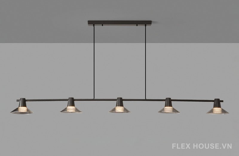Đèn thả bàn ăn trang trí hình nón bằng đồng FLM394 8