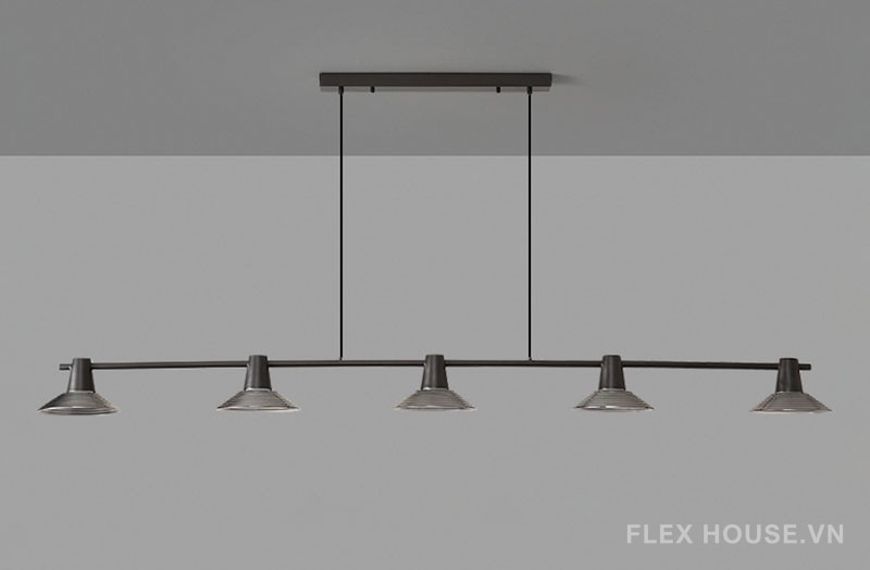 Đèn thả bàn ăn trang trí hình nón bằng đồng FLM394 7