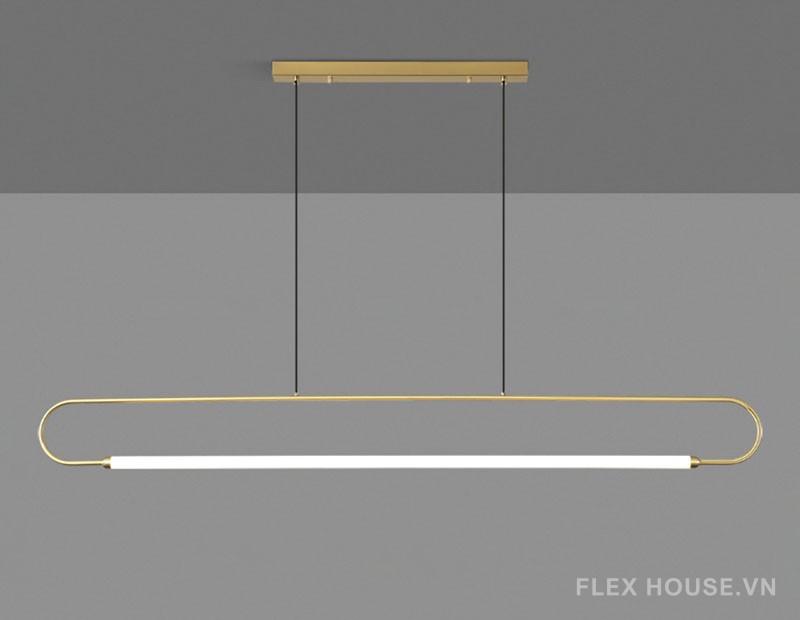 Đèn thả bàn ăn trang trí hình Oval bằng đồng FLM310 6