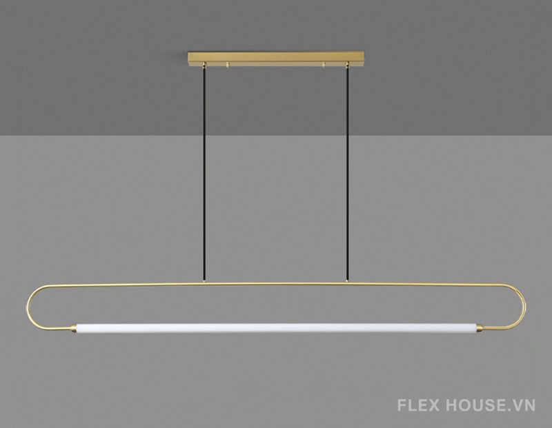 Đèn thả bàn ăn trang trí hình Oval bằng đồng FLM310 7