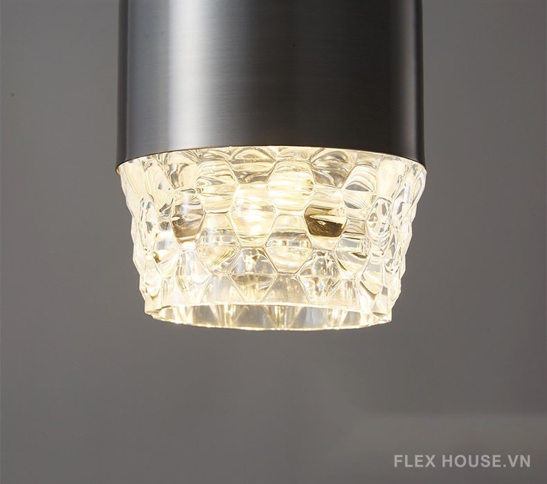 Đèn thả bằng đồng chao acrylic tổ ong FLM079 10