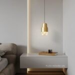 Đèn thả bằng đồng chao acrylic tổ ong FLM079 - bìa