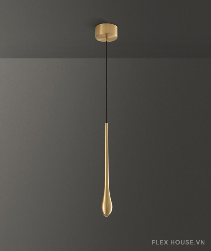 Đèn thả bằng đồng decor hình giọt nước FLM124 7