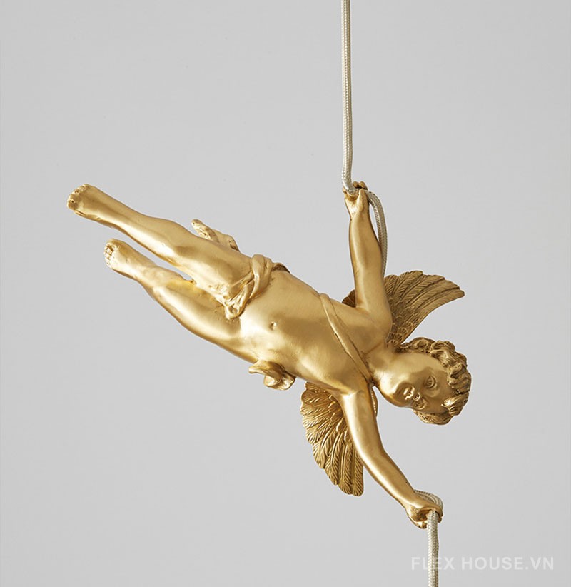 Đèn thả bằng đồng decor thiên thần sang trọng FLM178