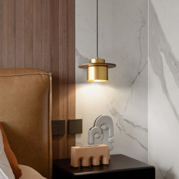 Đèn thả bằng đồng hình trụ tròn sáng tạo FLM640 - bìa