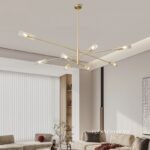 Đèn thả bằng đồng nhiều bóng decor phòng khách FLM940 - bìa