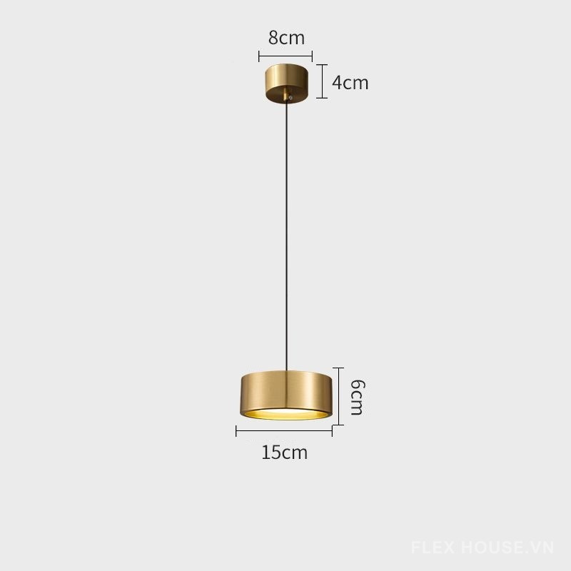 Đèn thả bằng đồng thau trang trí ấn tượng FLM057 12