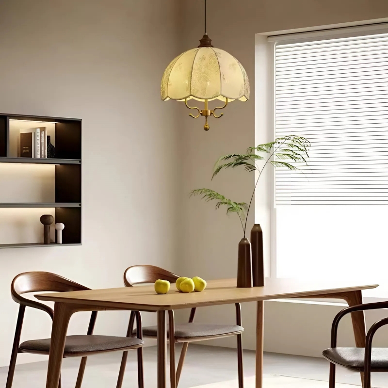 Đèn thả bằng vải kiểu Pháp tinh tế sang trọng ZDL6411 9