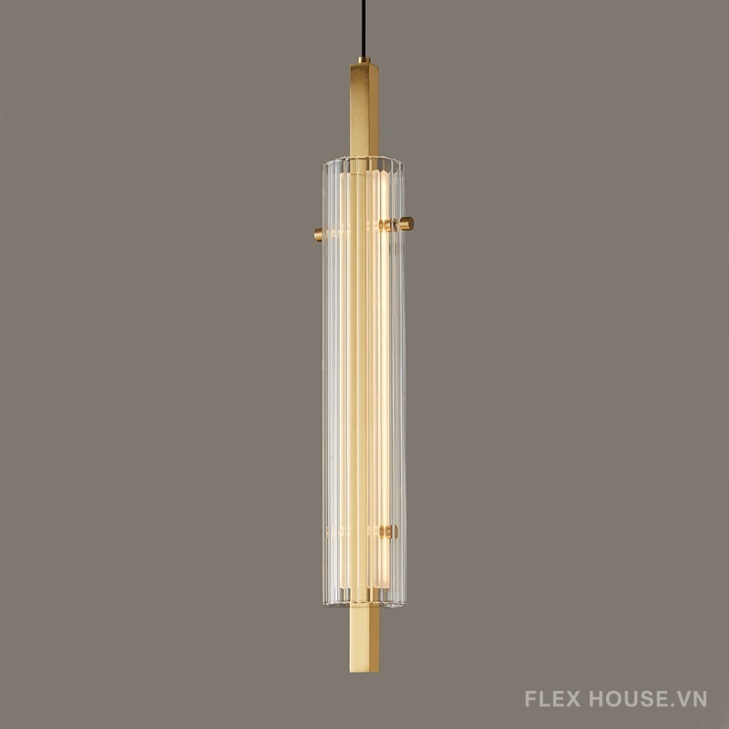 Đèn thả đầu giường decor trụ tròn bằng đồng FLM090 7