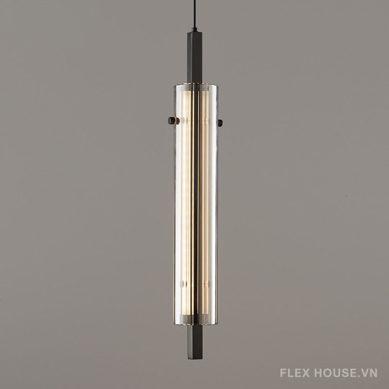 Đèn thả đầu giường decor trụ tròn bằng đồng FLM090 9