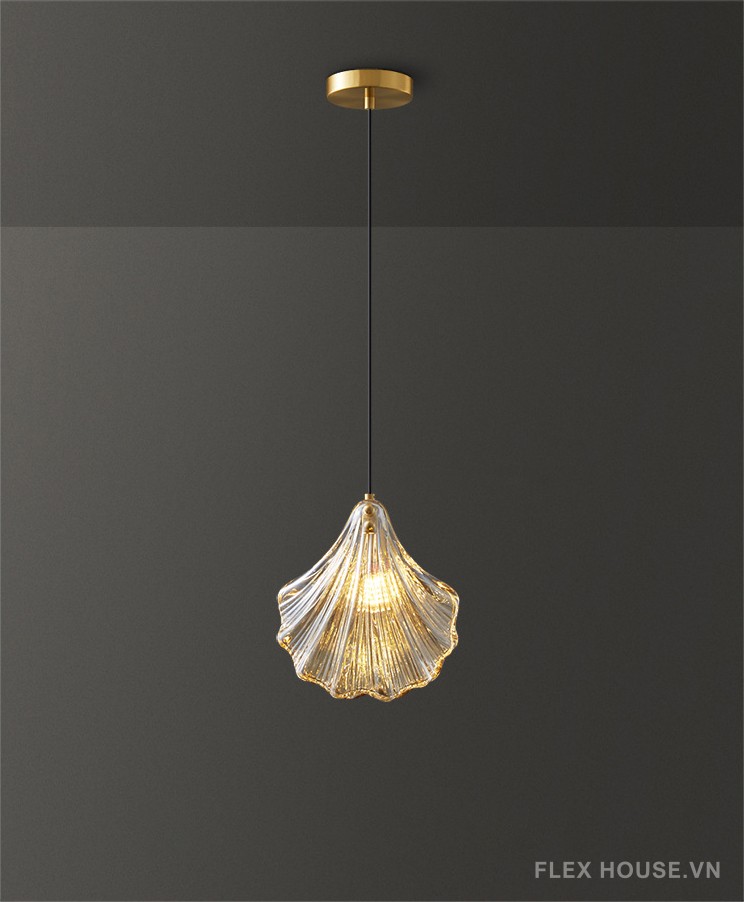 Đèn thả đầu giường decor vỏ sò thủy tinh FLM692 6