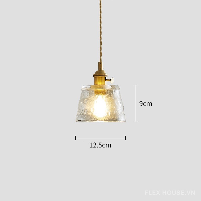 Đèn thả thủy tinh đui đồng kiểu Mỹ hiện đại FLM705 13