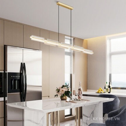 Đèn thả trần bằng đồng chao thủy tinh tối giản FLM908