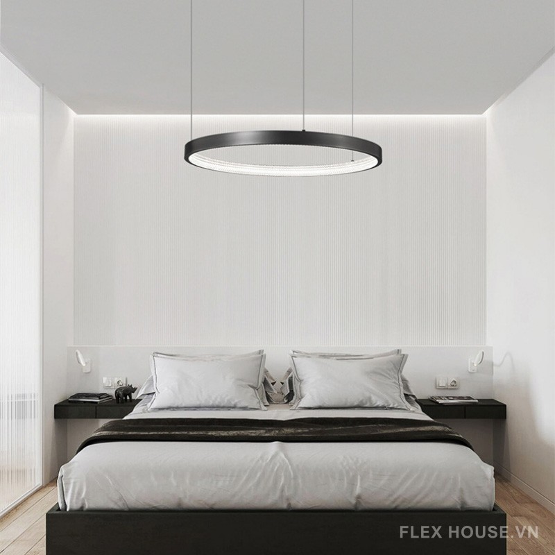 Đèn thả trần bằng đồng màu đen thanh lịch FLM833 5