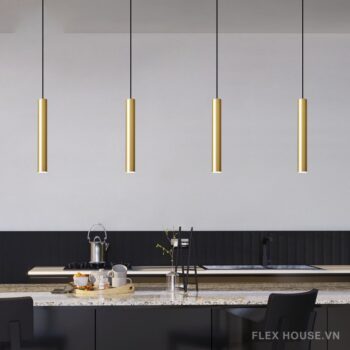 Đèn thả trần dạng ống kiểu Ý bằng đồng FLM656 - bìa