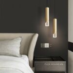 Đèn thả trần đồng thau hình ống độc đáo FLM004 - bìa