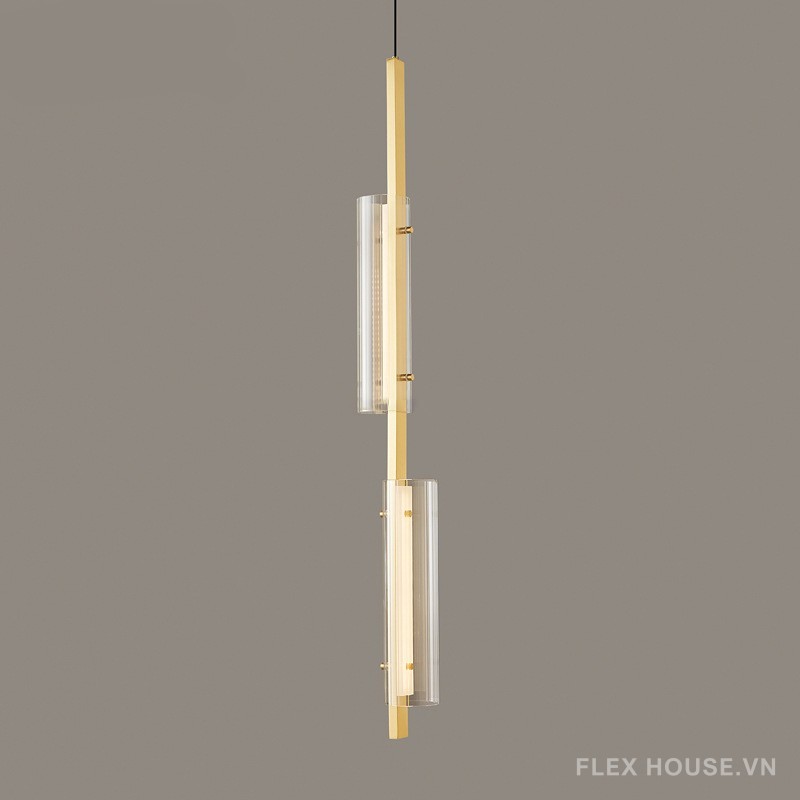 Đèn thả trần hình chuông gió bằng đồng tối giản FLM558 5