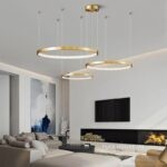 Đèn thả trần khung đồng thau hình tròn cao cấp FLM111 - bìa