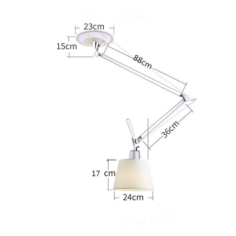 Đèn thả trần Tolomeo có tay xoay linh hoạt D8375 6