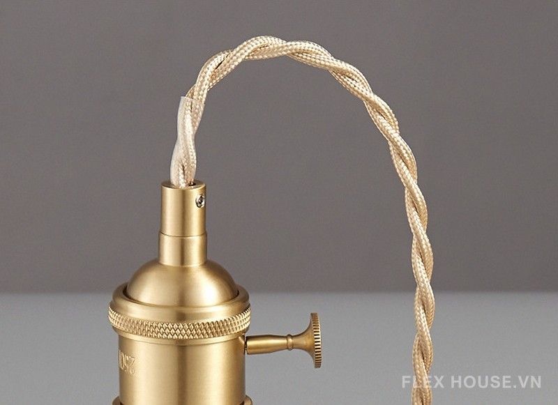 Đèn thả bàn ăn trang trí bằng đồng và thủy tinh FLM017 9