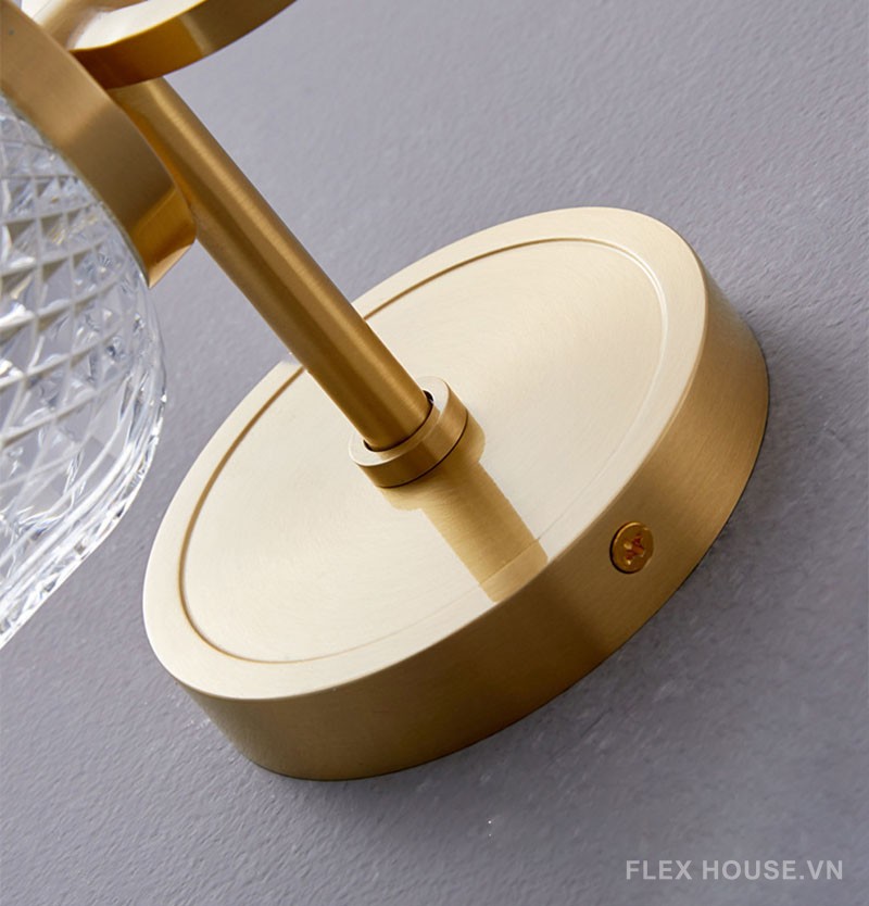 Đèn tường bằng đồng decor chao pha lê tổ ong FLM546 7