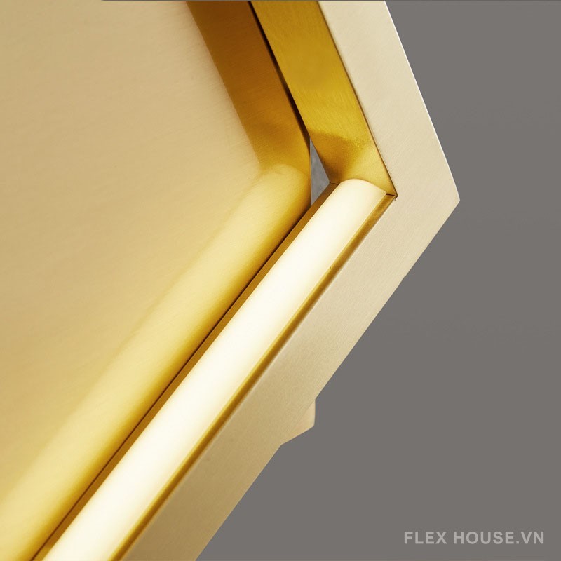 Đèn tường bằng đồng decor kiểu vuông độc đáo FLM092 7