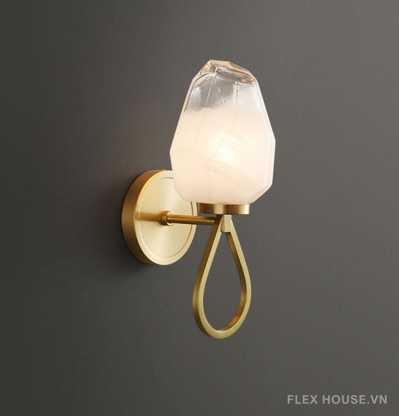 Đèn tường bằng đồng decor nụ hồng sáng tạo FLM873 8