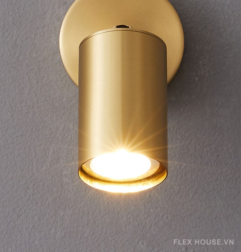Đèn tường bằng đồng decor trụ tròn tối giản FLM772 11