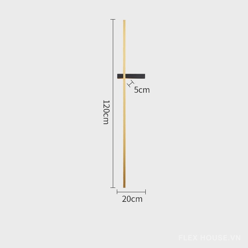 Đèn tường bằng đồng thanh dài Minimalist FLM097 14