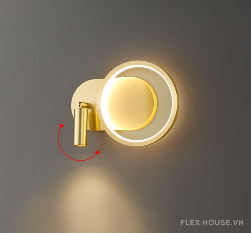 Đèn tường bằng đồng tích hợp đèn rọi hiện đại FLM547 6