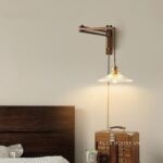 Đèn tường đui đồng thân gỗ điều chỉnh sáng tạo FLM137