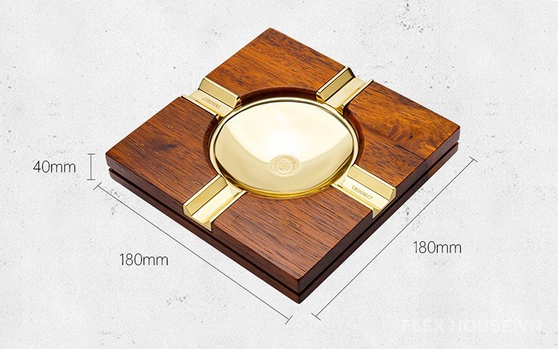 Gạt tàn cigar gỗ phối hợp kim kẽm hiện đại LBS962 7