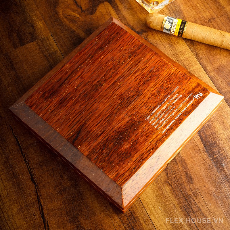 Gạt tàn cigar gỗ phối hợp kim kẽm hiện đại LBS962 6