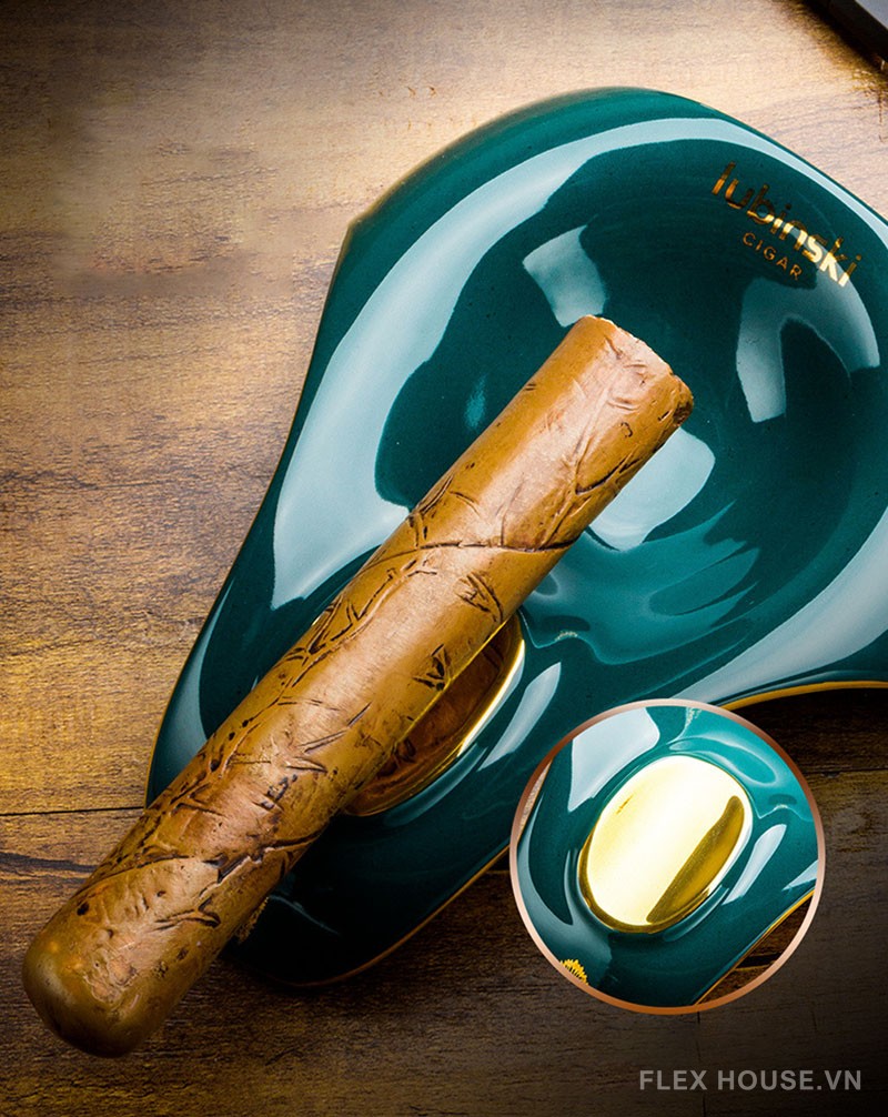 Gạt tàn cigar gốm sứ 1 điếu nghệ thuật ấn tượng LBS137 7