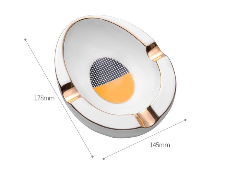 Gạt tàn cigar hợp kim kiểu egg phá cách CGL3457 5