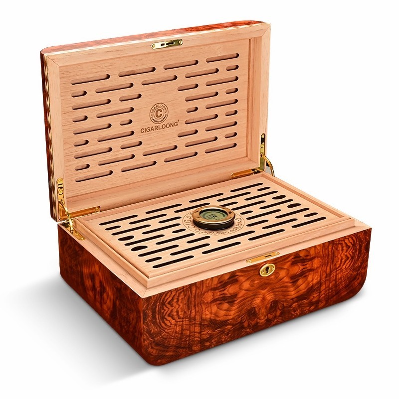 Hộp giữ ẩm cigar gỗ chứa 50 điếu sang trọng CGL0242 4